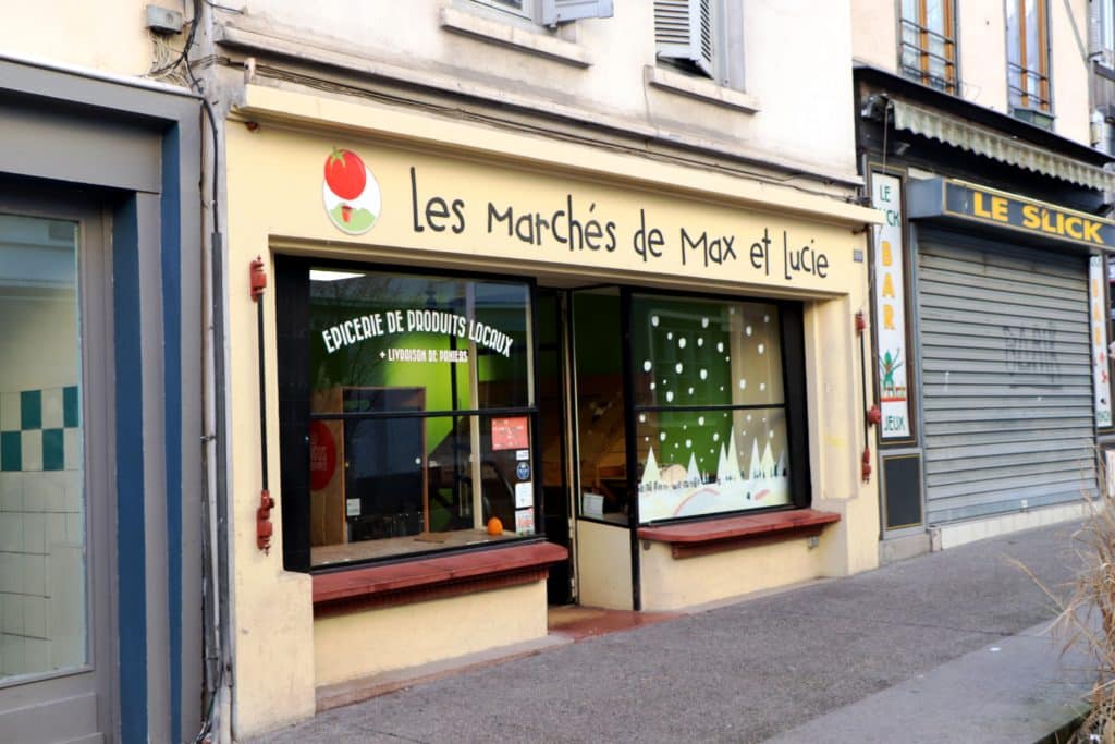 La devanture des Marchés de Max et Lucie