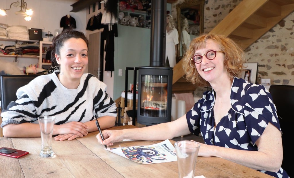 Marie et Virginie pendant notre entretien