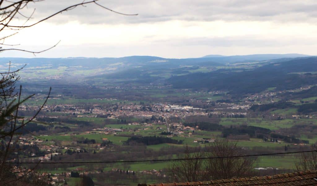 La plaine d'Ambert vu des hauteurs du Forez