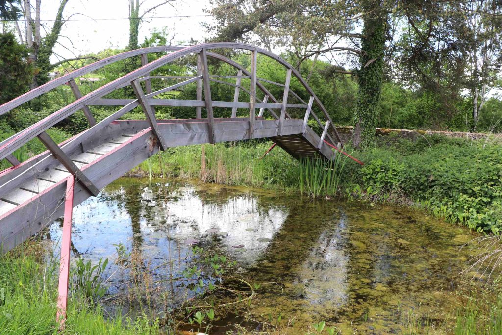 La mare avec son petit pont de bois