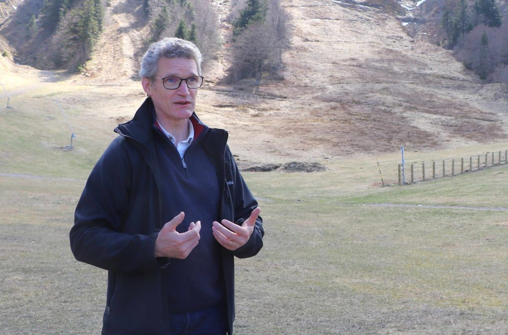 Frédéric Moinot, au pied des pistes du Mont-Dore