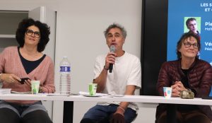 Stéphanie Tarrisse, Pierre Feltz et Véronique Genevois, durant la rencontre