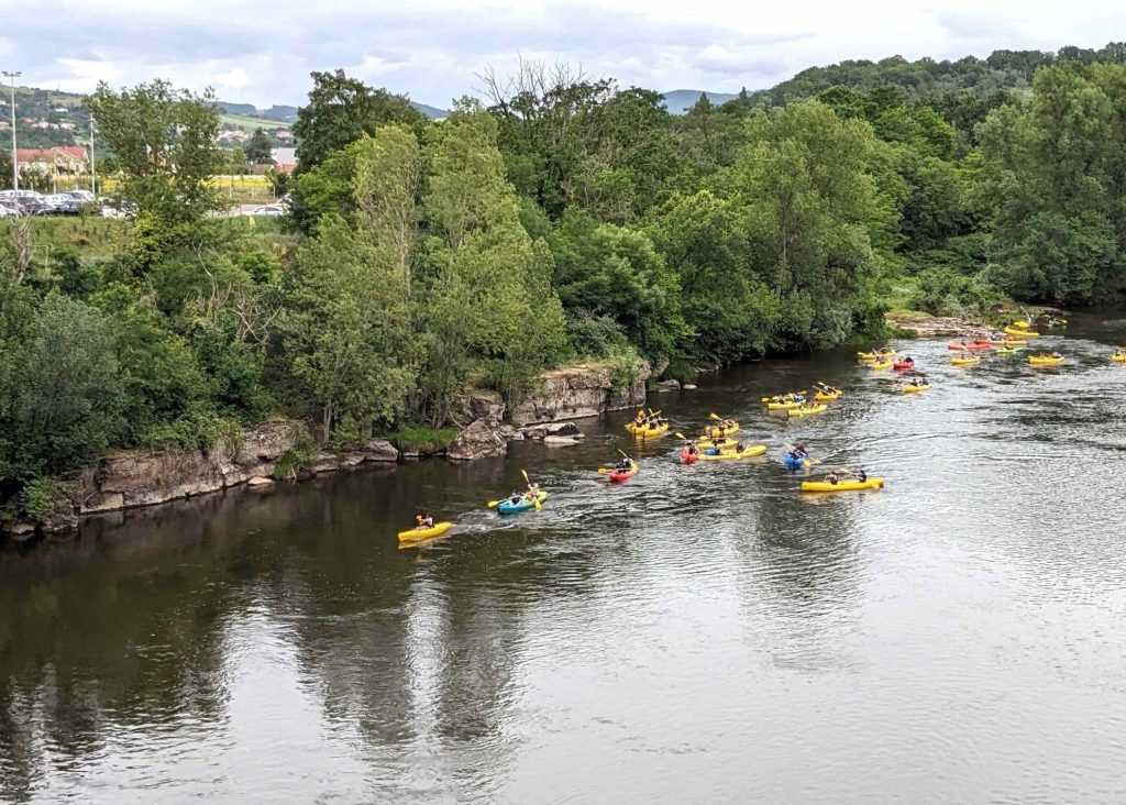 Canoës et kayaks sur l'Allier