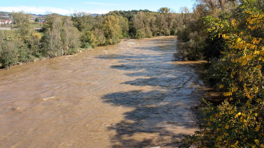 L'Allier en crue à l'automne 2024