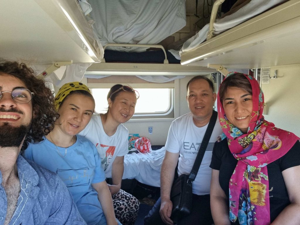 Dans le train au Khazakstan