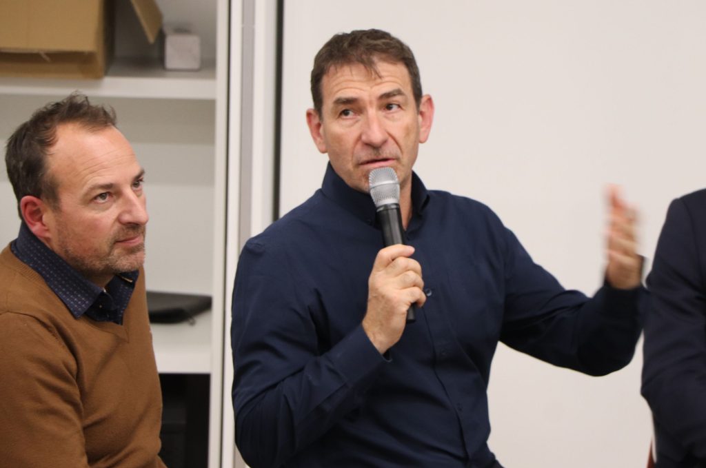 Jean-François Fauquet au micro, avec Fabien Marlin