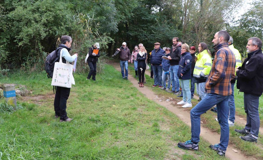 Le groupe de visiteurs